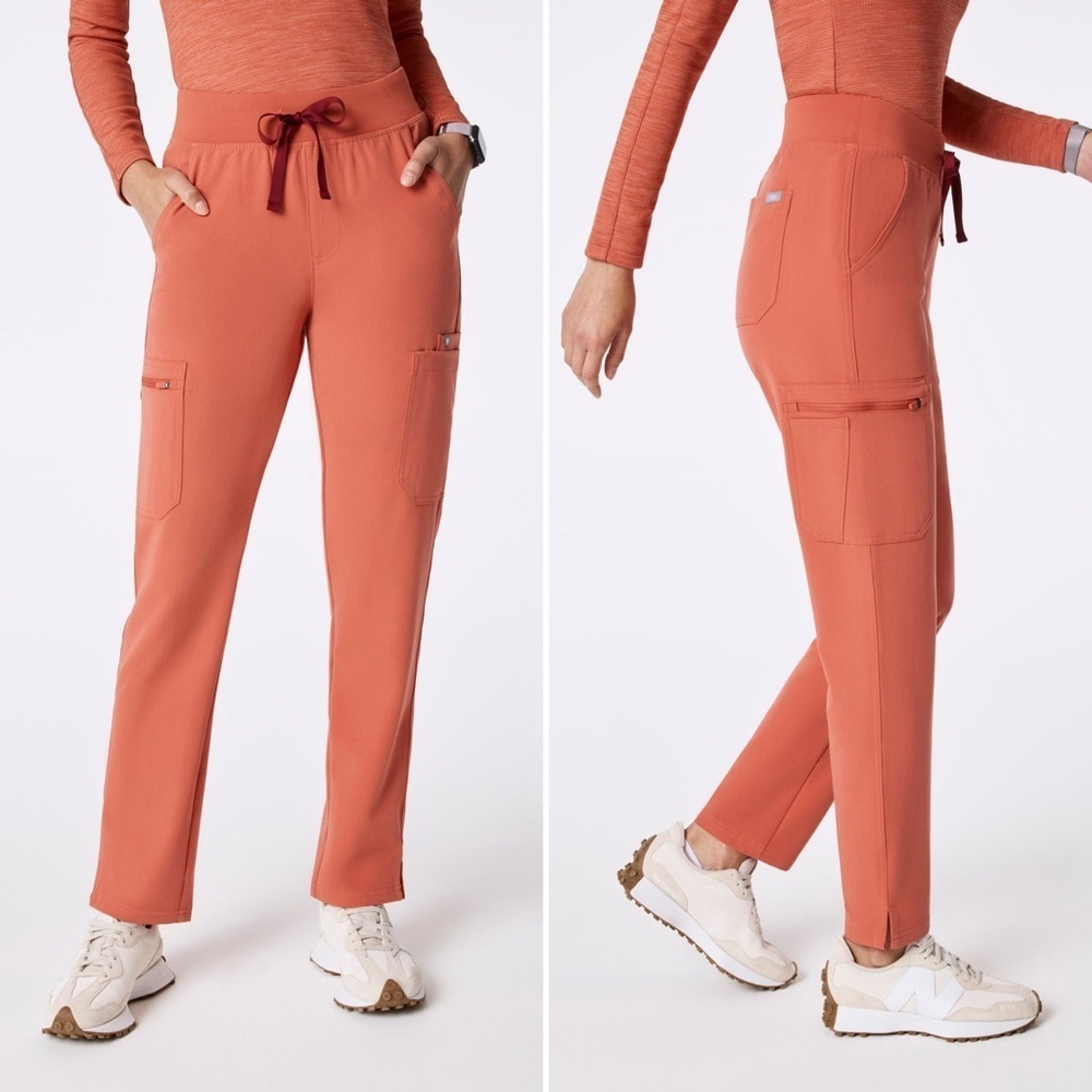 Figs Orange High Rise Scrub Pants with Pockets Women’s Size XXL/T